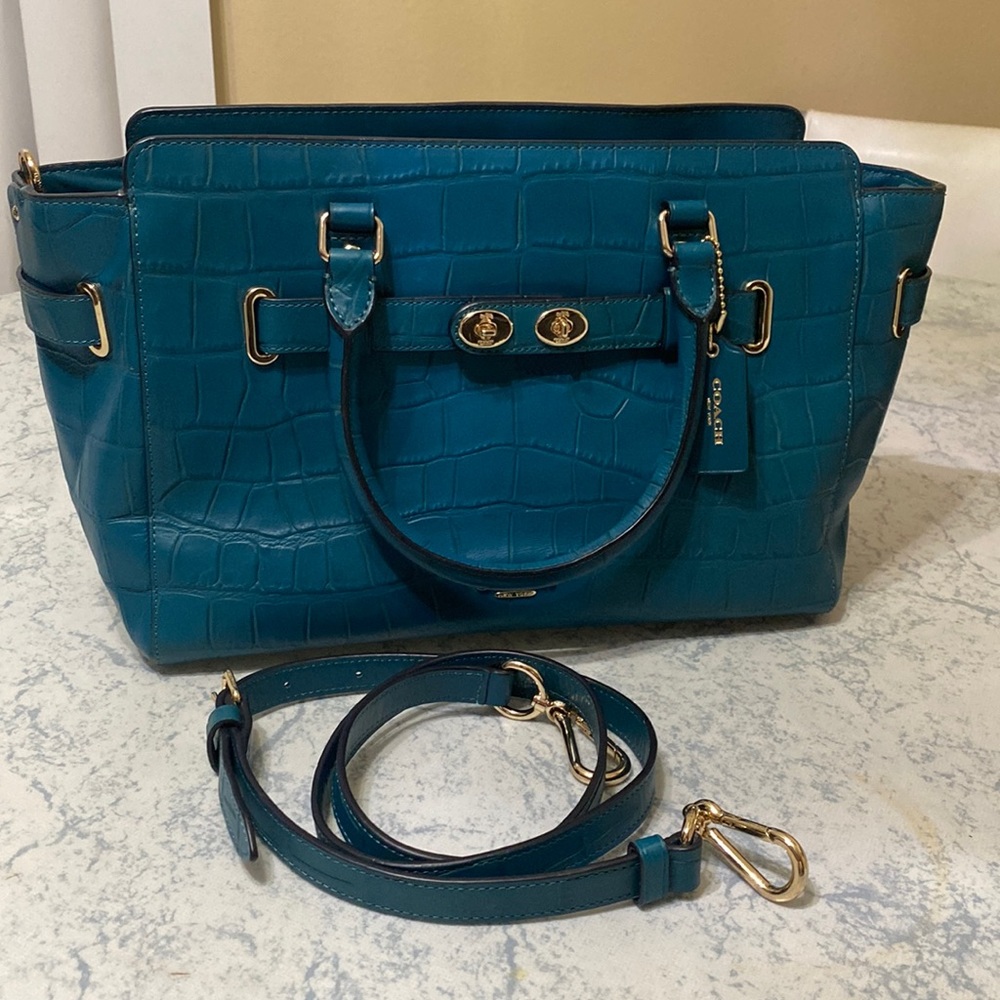 Coach Blake Carryall in Croc Embossed Leather
